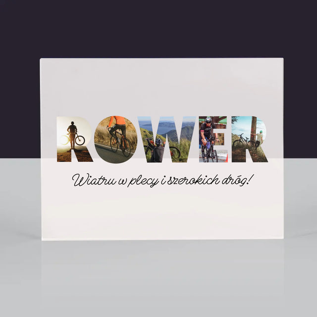 Słowo Ze Zdjęć: Rower - Blok Akrylowy z Nadrukiem