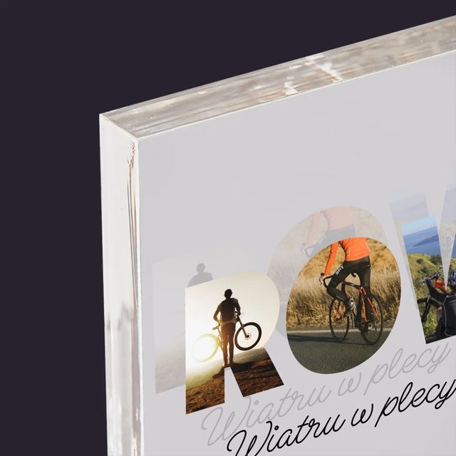 Słowo Ze Zdjęć: Rower - Blok Akrylowy z Nadrukiem