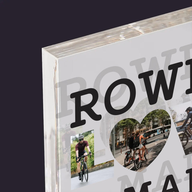 Słowo Ze Zdjęć: Rower Lover - Blok Akrylowy z Nadrukiem