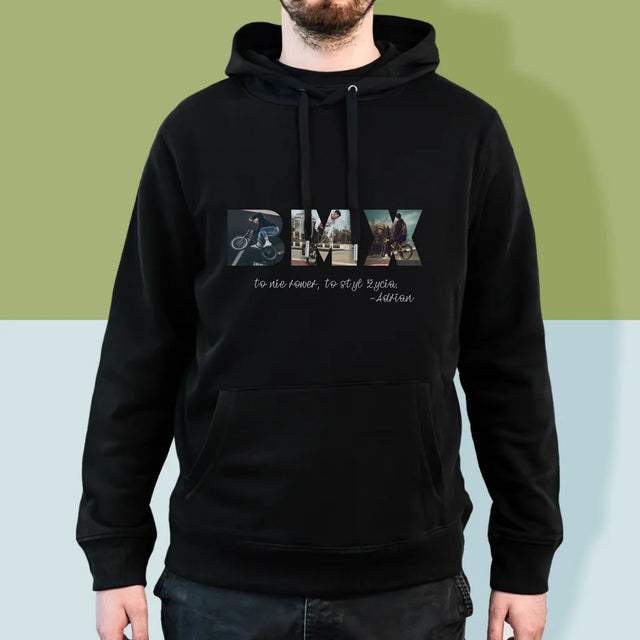 Słowo Ze Zdjęć: Bmx - Bluza Męska z Kapturem