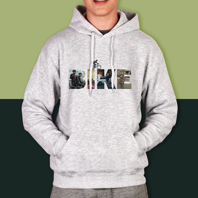 Słowo Ze Zdjęć: Bike - Bluza Męska z Kapturem