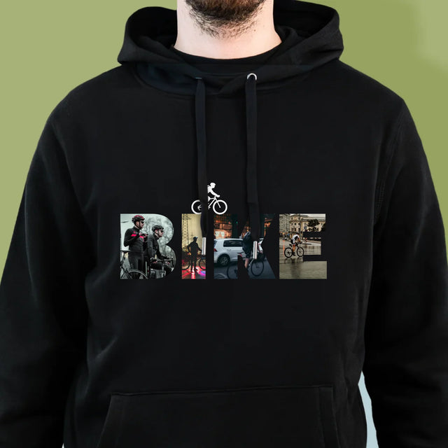Słowo Ze Zdjęć: Bike - Bluza Męska z Kapturem