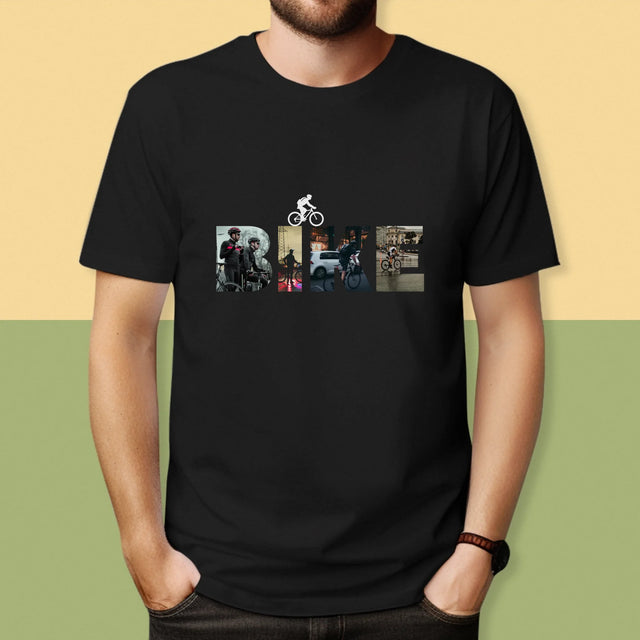 Słowo Ze Zdjęć: Bike - Koszulka Męska z Nadrukiem