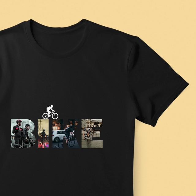 Słowo Ze Zdjęć: Bike - Koszulka Męska z Nadrukiem