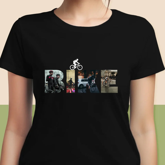 Słowo Ze Zdjęć: Bike - Koszulka Damska z Nadrukiem