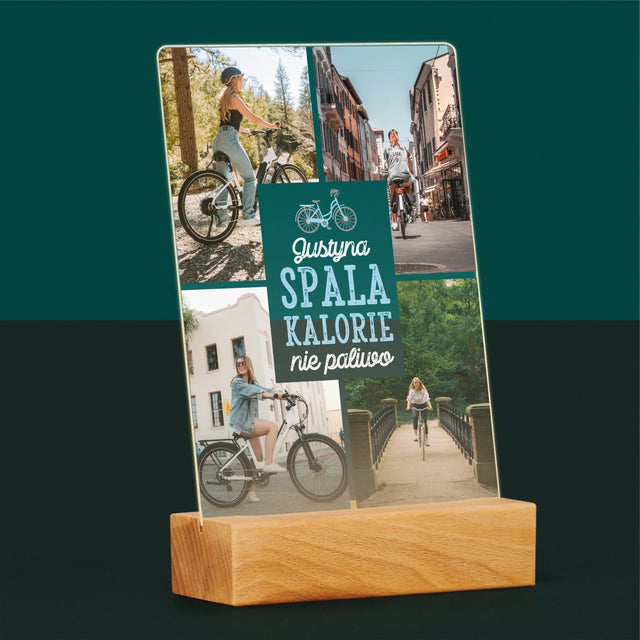 Fotokolaż: Spala Kalorie, Nie Paliwo - Wydruk Na Szkle Akrylowym