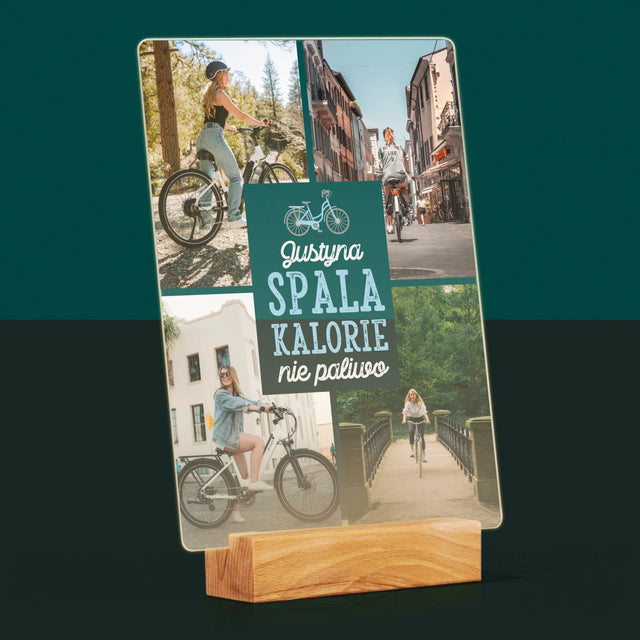 Fotokolaż: Spala Kalorie, Nie Paliwo - Wydruk Na Szkle Akrylowym
