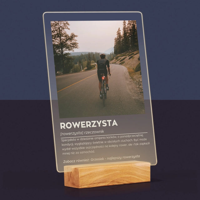 Zdjęcie I Podpis: Rowerzysta Definicja - Wydruk Na Szkle Akrylowym