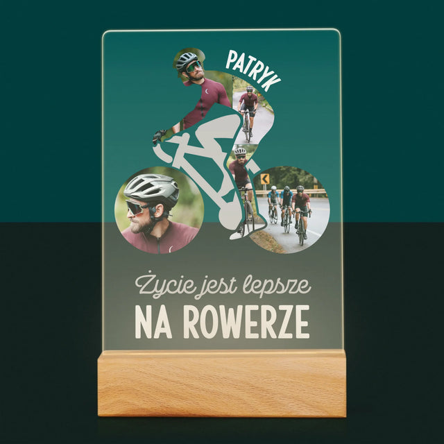 Kształt Ze Zdjęć: Życie Jest Lepsze Na Rowerze - Wydruk Na Szkle Akrylowym