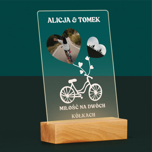 Fotokolaż: Miłość Na Dwóch Kółkach - Wydruk Na Szkle Akrylowym