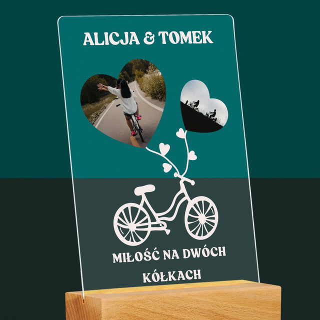 Fotokolaż: Miłość Na Dwóch Kółkach - Wydruk Na Szkle Akrylowym