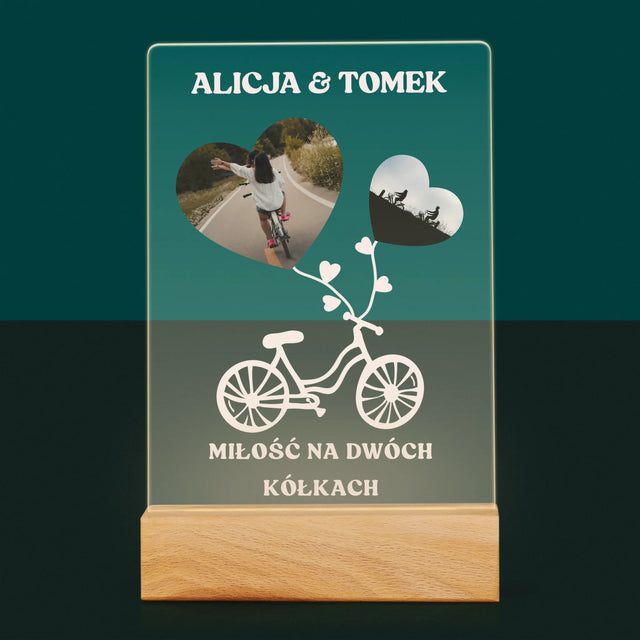 Fotokolaż: Miłość Na Dwóch Kółkach - Wydruk Na Szkle Akrylowym