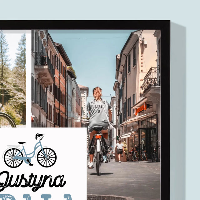 Fotokolaż: Spala Kalorie, Nie Paliwo - Wydruk Obramowany