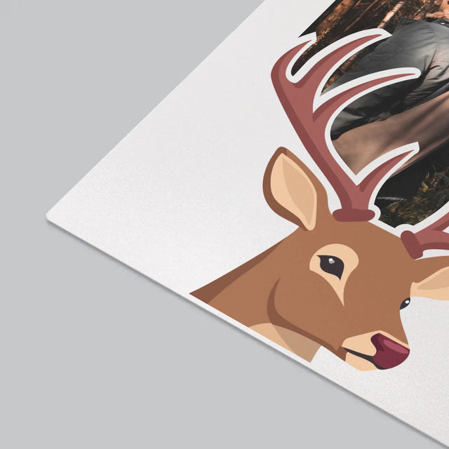 Zdjęcie I Podpis: Jeleń - Podkładka Na Biurko