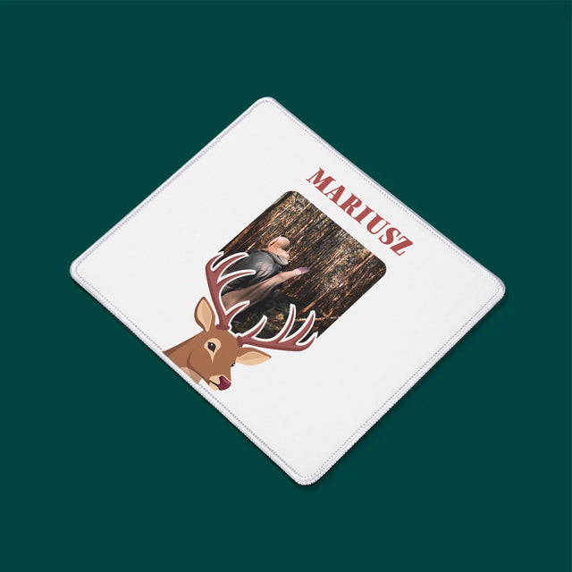 Zdjęcie I Podpis: Jeleń - Podkładka Pod Myszkę