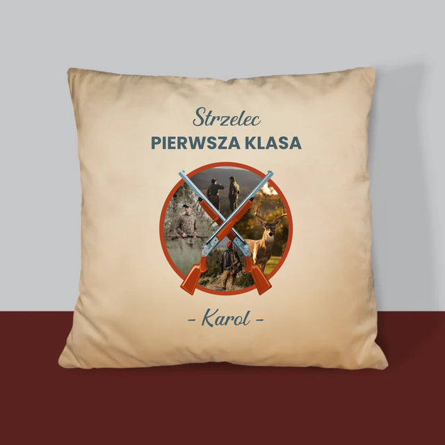 Fotokolaż: Strzelec Pierwsza Klasa - Poduszka z Nadrukiem