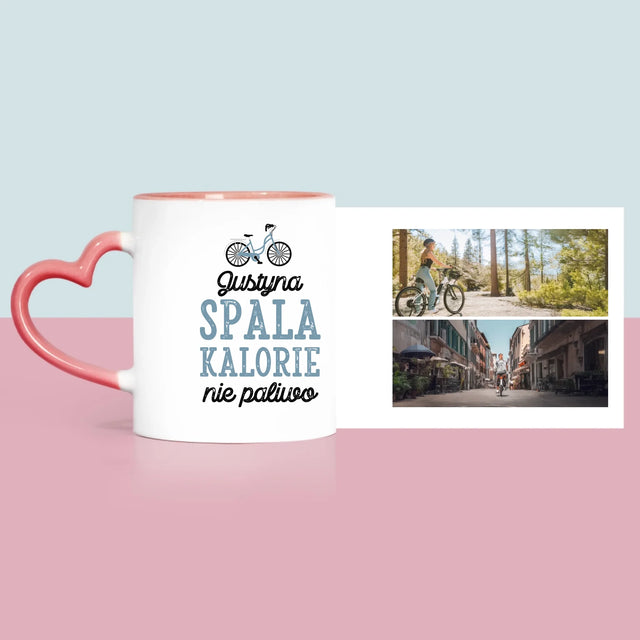 Fotokolaż: Spala Kalorie, Nie Paliwo - Kubek z Nadrukiem