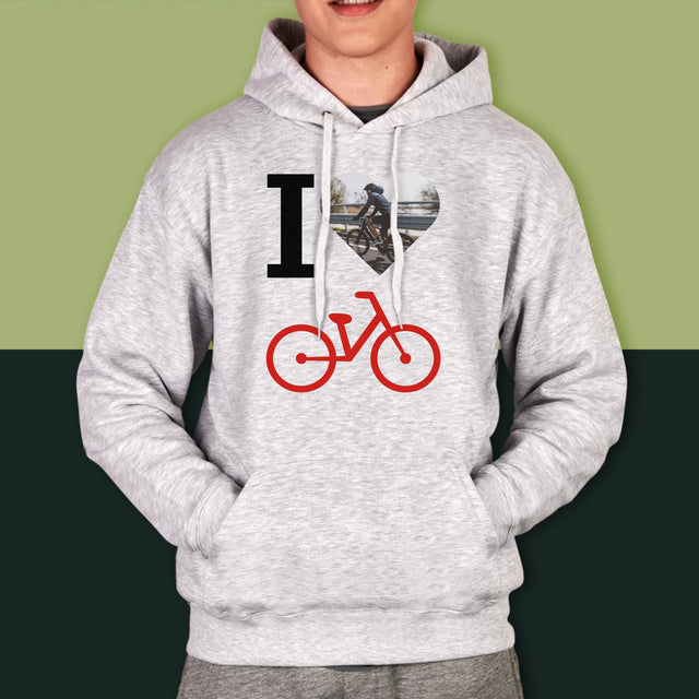 Zdjęcie: I Love Rower - Bluza Męska z Kapturem