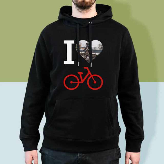 Zdjęcie: I Love Rower - Bluza Męska z Kapturem