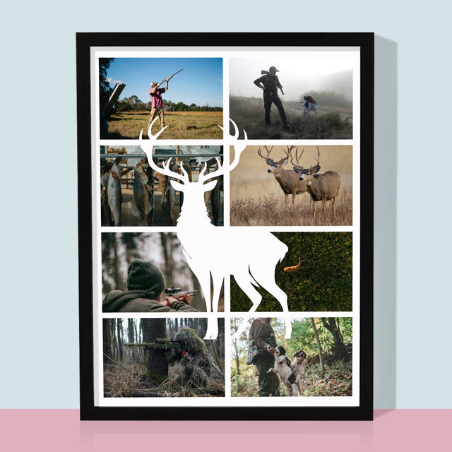 Fotokolaż: Myśliwy - Wydruk Obramowany