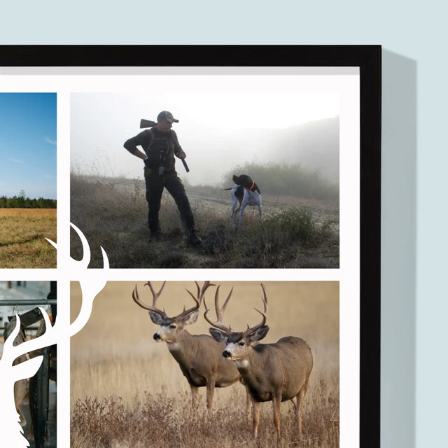 Fotokolaż: Myśliwy - Wydruk Obramowany