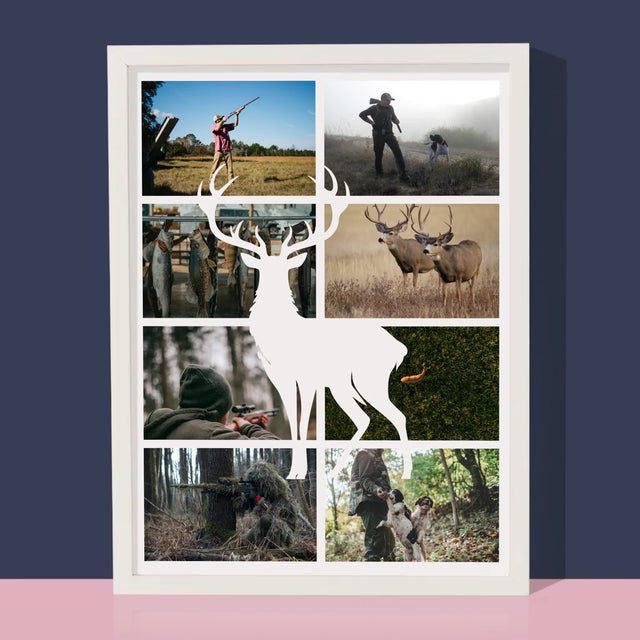 Fotokolaż: Myśliwy - Wydruk Obramowany