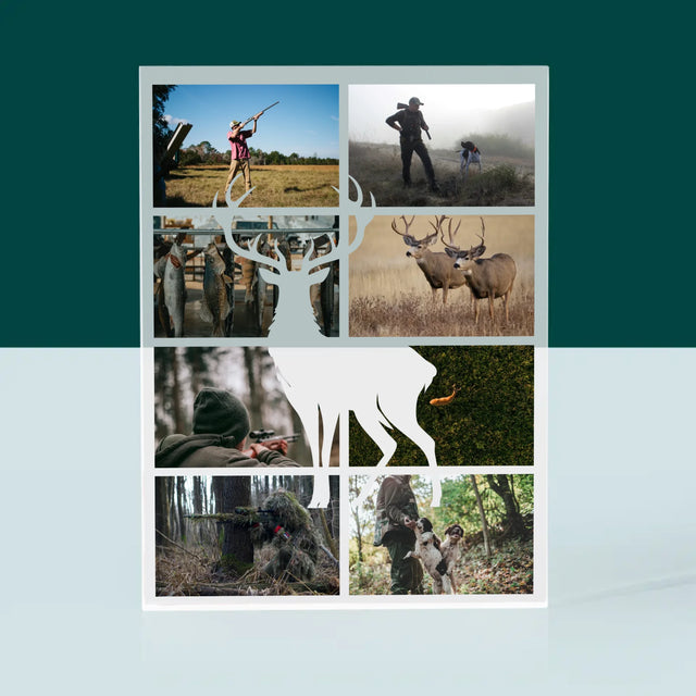 Fotokolaż: Myśliwy - Blok Akrylowy z Nadrukiem