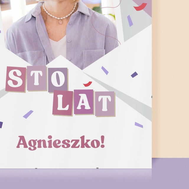 Zdjęcie I Podpis: 50 Urodziny Balony - Personalizowany Plakat
