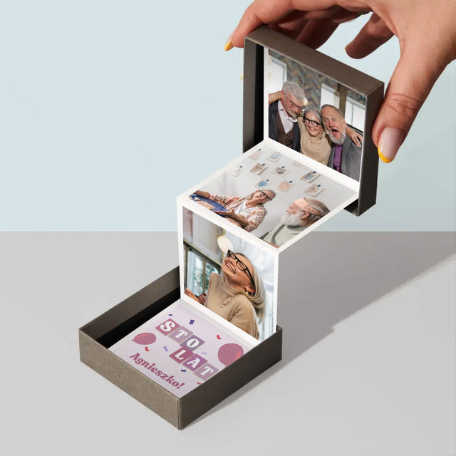 Zdjęcie I Podpis: 50 Urodziny Balony - Zestaw Zdjęć Harmonijka