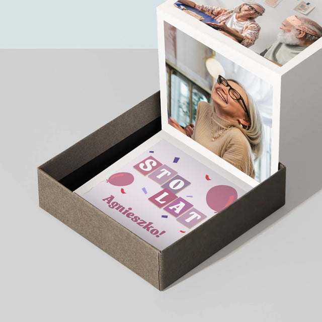 Zdjęcie I Podpis: 50 Urodziny Balony - Zestaw Zdjęć Harmonijka