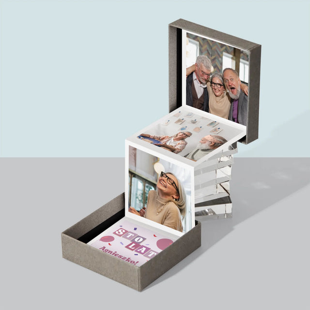 Zdjęcie I Podpis: 50 Urodziny Balony - Zestaw Zdjęć Harmonijka