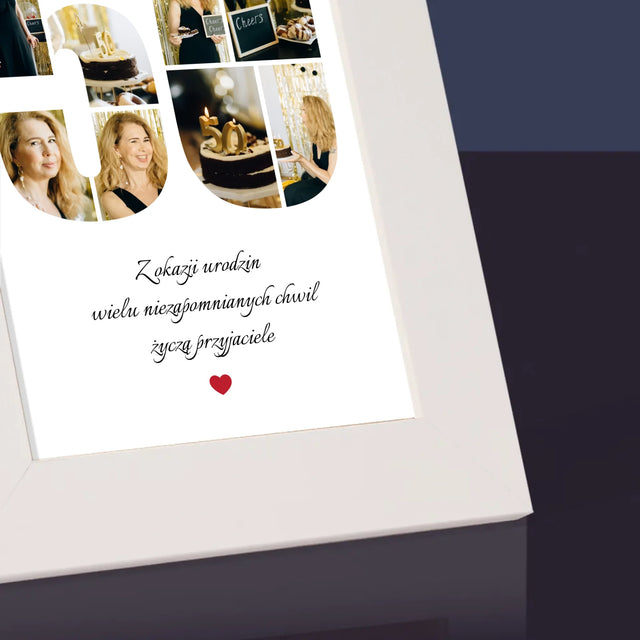 Kształt Ze Zdjęć: 50 Urodziny Życzenia - Ramka Na Zdjęcie