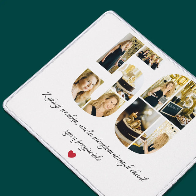 Kształt Ze Zdjęć: 50 Urodziny Życzenia - Podkładka Pod Myszkę