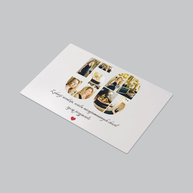 Kształt Ze Zdjęć: 50 Urodziny Życzenia - Podkładka Na Biurko