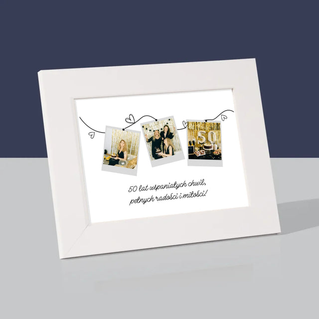 Fotokolaż: 50 Lat Wspaniałych Chwil - Ramka Na Zdjęcie (Poziom)