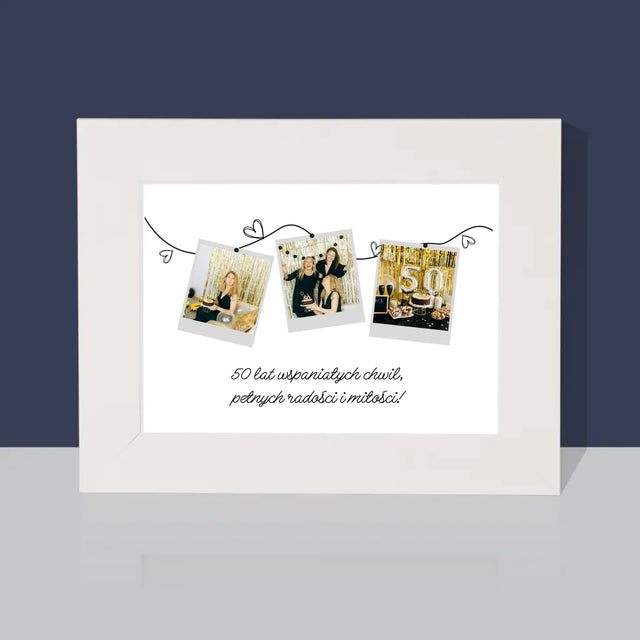 Fotokolaż: 50 Lat Wspaniałych Chwil - Ramka Na Zdjęcie (Poziom)