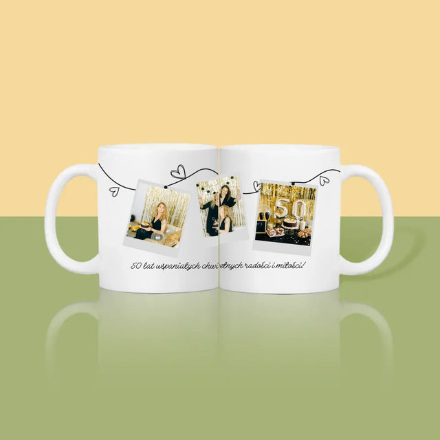 Fotokolaż: 50 Lat Wspaniałych Chwil - Kubek z Nadrukiem