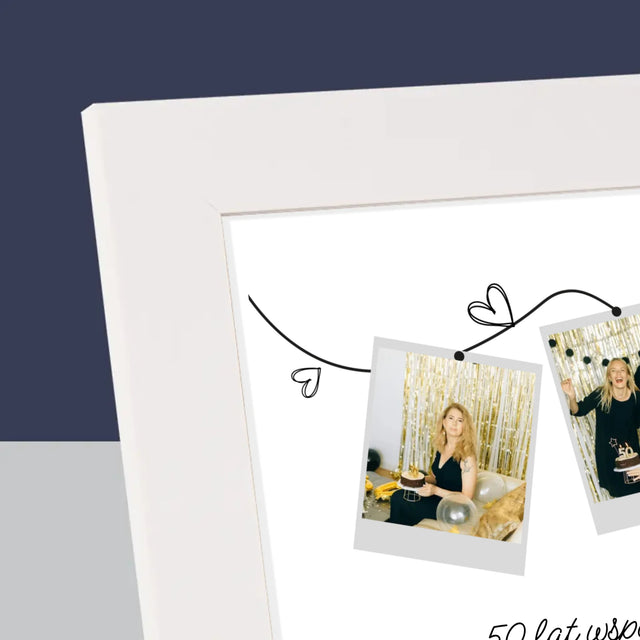 Fotokolaż: 50 Lat Wspaniałych Chwil - Ramka Na Zdjęcie (Poziom)