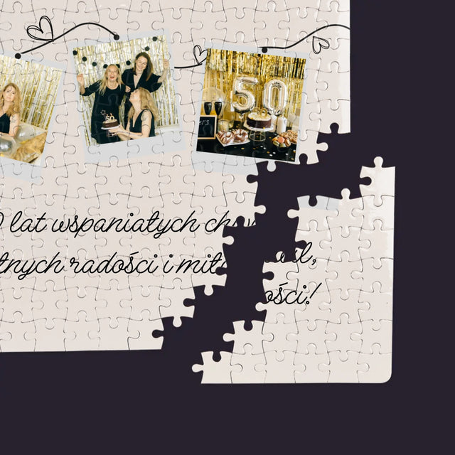 Fotokolaż: 50 Lat Wspaniałych Chwil - Personalizowane Puzzle