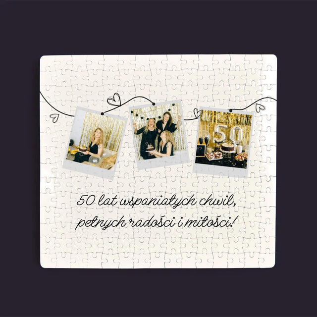 Fotokolaż: 50 Lat Wspaniałych Chwil - Personalizowane Puzzle