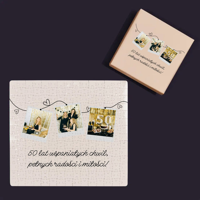 Fotokolaż: 50 Lat Wspaniałych Chwil - Personalizowane Puzzle