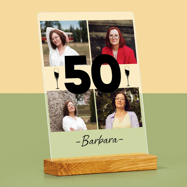 Fotokolaż: 50 Kieliszki - Wydruk Na Szkle Akrylowym