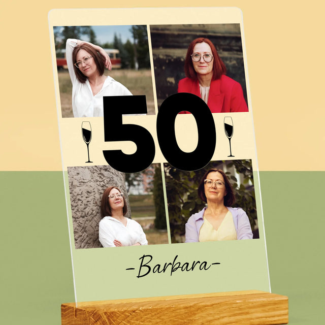 Fotokolaż: 50 Kieliszki - Wydruk Na Szkle Akrylowym