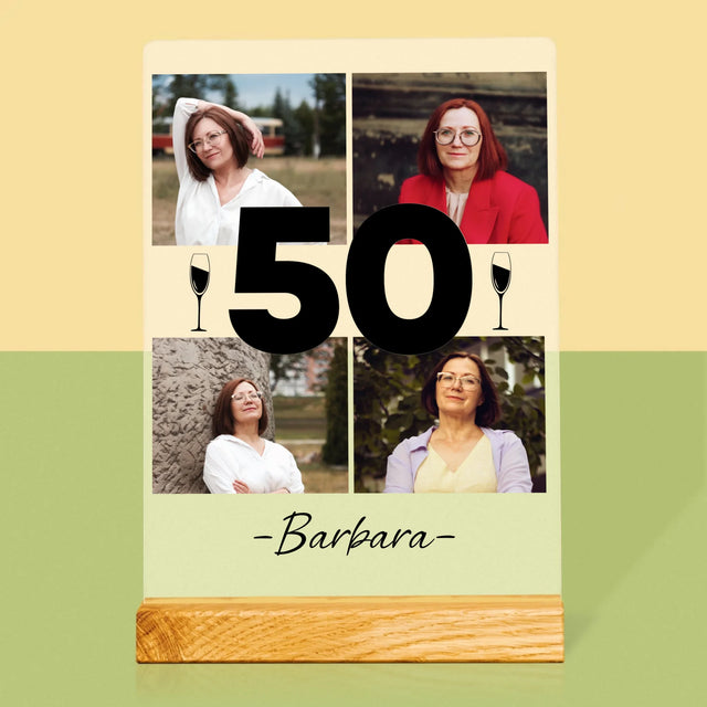 Fotokolaż: 50 Kieliszki - Wydruk Na Szkle Akrylowym