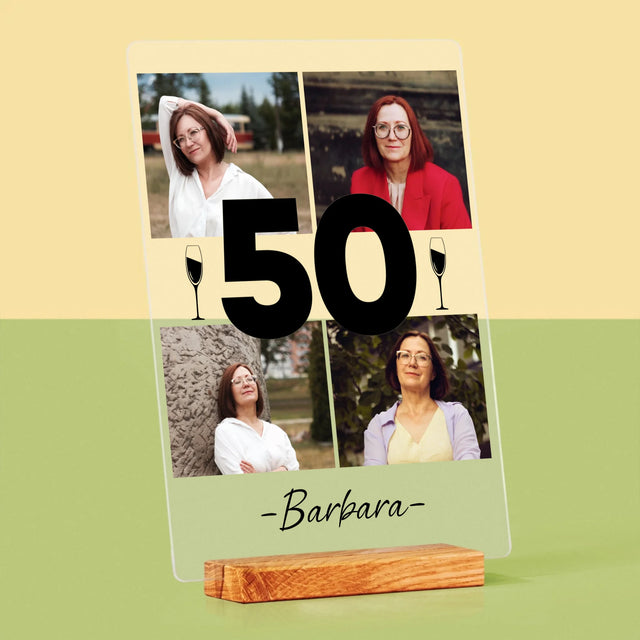 Fotokolaż: 50 Kieliszki - Wydruk Na Szkle Akrylowym