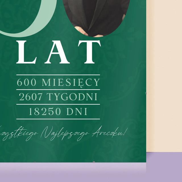 Zdjęcie I Podpis: 50 Lat Odliczanie - Personalizowany Plakat