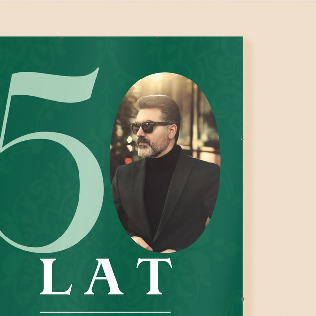 Zdjęcie I Podpis: 50 Lat Odliczanie - Personalizowany Plakat