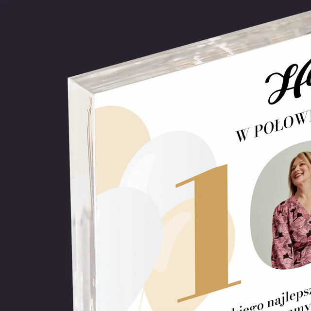 Fotokolaż: W Połowie Drogi Do 100 - Blok Akrylowy z Nadrukiem (Poziom)