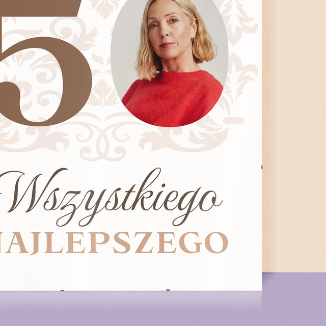 Zdjęcie I Podpis: Kochanej Mamie Z Okazji 50 Urodzin - Personalizowany Plakat