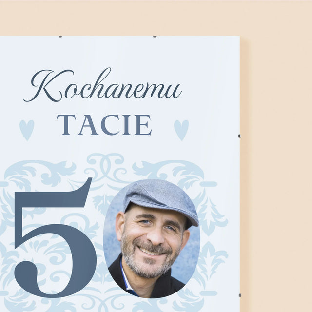 Zdjęcie I Podpis: Kochanemu Tacie Z Okazji 50 Urodzin - Personalizowany Plakat